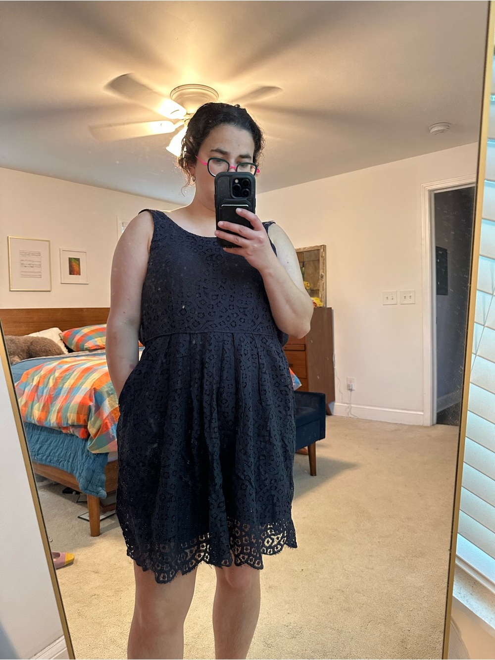 Navy lace J Crew Sundress